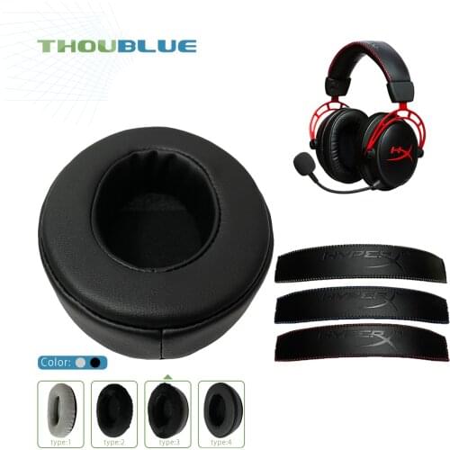THOUBLUE Replacement Ear Pad For HyperX Cloud Silver,Cloud II,Cloud Alpha,Alpha PRO,Alpha S Earphone Memory Foam Cover Headphone
