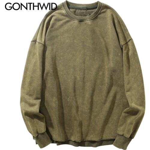 GONTHWID Distressed Pullover Hoodies Sweatshirts 2020 Men Hip Hop Casual Streetwear Hoodie Hipster Sweatshirt Tops Green Black