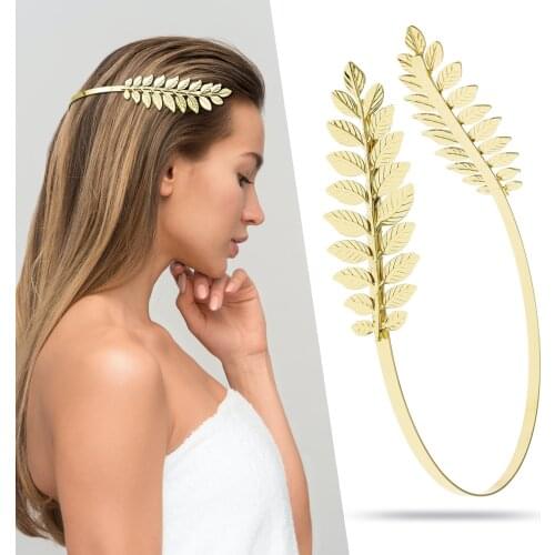 Leaf Branch Goddess Hair Pins Crown Tiara Headband Hair Accessories for Women Wedding Toga Head Dress Alice Band Bridal Jewelry