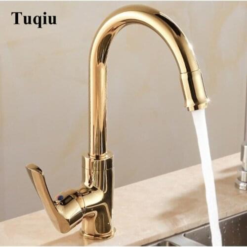 Vidric Gold Kitchen Faucets Gold Single Handle Kitchen Tap Single Hole Handle Swivel Degree Water Mixer Tap Mixer Tap