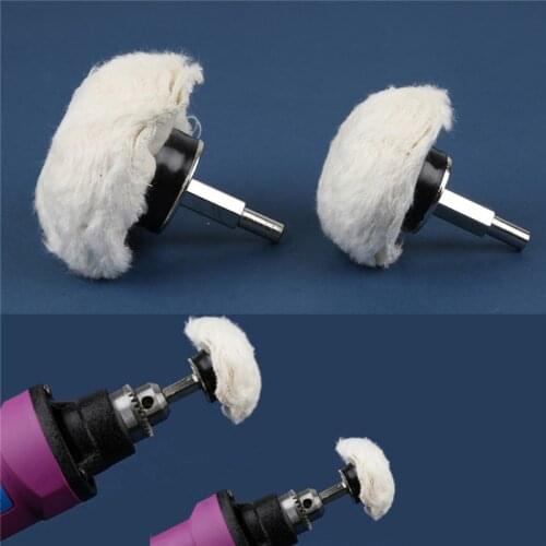 1pc 1/4" Shank Rotary Mushroom Type Cleaning Tool With A 6mm Connecting Rod Polishing Mop Buffing Wheel Polisher Drill Pads