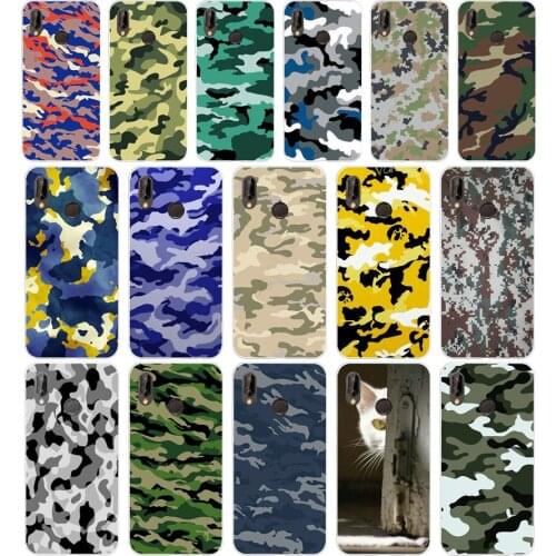 251H Camouflage Pattern Camo Army Soft Silicone Tpu Cover Case for huawei Nova 3 3i p smart