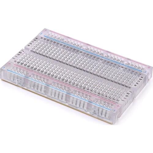 5pcs/lot Quality mini bread board / breadboard 8.5CM x 5.5CM 400 holes Transparent