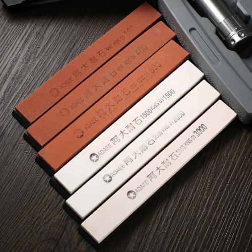 6Pcs Professinal Sharpening Polishing Stone Kitchen Whetstone Knife Razor Sharpener Grinder Tool,Grit 180/400/800/1500/2000/3000