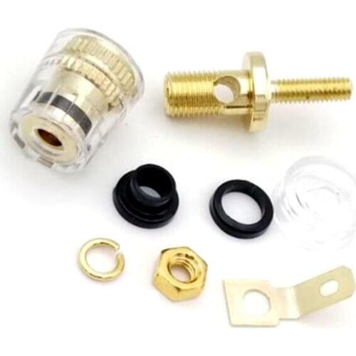 8pcs/set Speaker Terminal Binding Post 4mm Banana Plug Socket for Loudspeakers