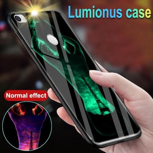Sexy Body Luminous Glass Case For XiaoMi Mi Max 2 3 Starry Sky Shine Back Cover For XiaoMi Mi Play Mix 3