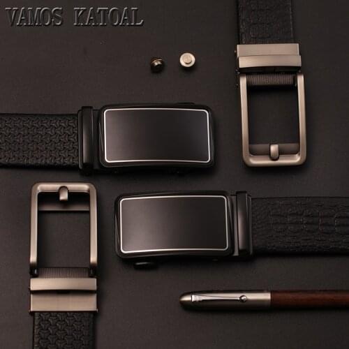 Formal Business Reverse Pull Buckle Belts Luxury Genuine Leather Belt Top Quality Automatic Buckle Strap Click Buckle Men belt