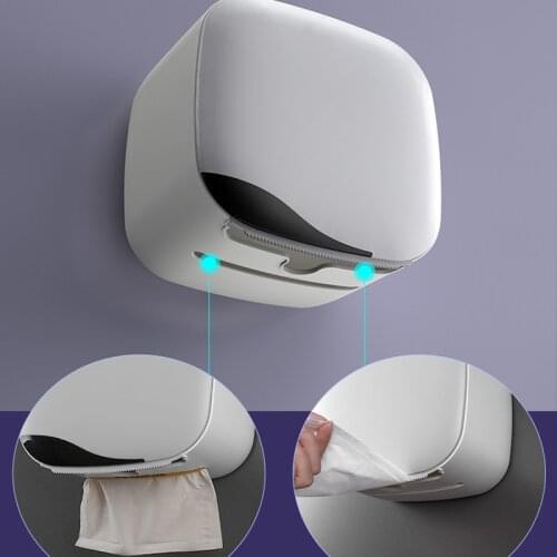 Toilet Paper Holder Shelf Wall Mount Tissue Box Waterproof Toilet Paper Tray Roll Paper Tube Bathroom Storage Box Organizer