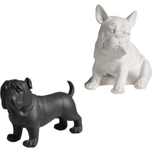 Art Modern Shar Pei Dog Figurines Animals Pets TV Shelf Office Decor Artwork