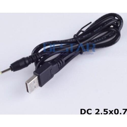 USB to 2.5 mm/0.7 mm 5 Volt 2A DC Barrel Jack Power Cable Type-H DC USB Extension Cable 1m 3 feet