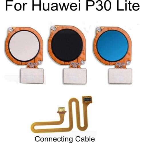 For Huawei P30 Lite Home Button Fingerprint Touch ID Sensor Flex Cable Ribbon Replacement Main Menu Return Button