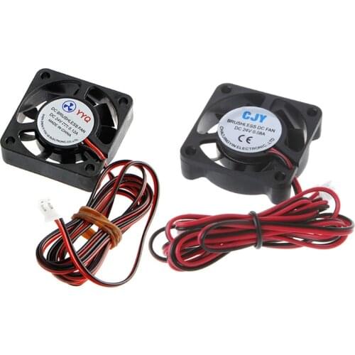 1 Set DC 24V 2-Pin Cooling Fan 40mm 40x40x10mm 4cm 4010s 9Blade For 3D Printer CPU New Long Use