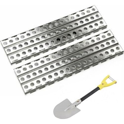 1 Pair Metal Escape Board Recovery Board with Shovel for 1/10 Climbing RC Car for TRX4 SCX10 90046 D90 CC01 TF2 Accessories