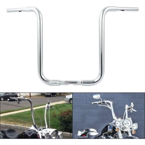 Motorcycle 18" Rise 1-1/4" Ape Hanger Handlebar For Harley Custom Sportster XL Chrome Black