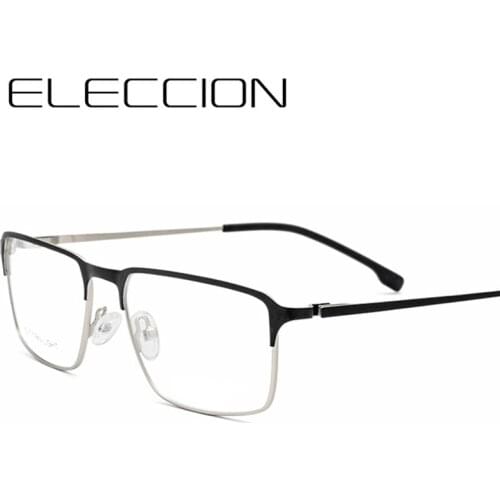 ELECCION Mans Spectacles Frame 2020 Metal Full Rim Frame Myopia Optical Fashion male Prescription Eyewear Clear Glasses