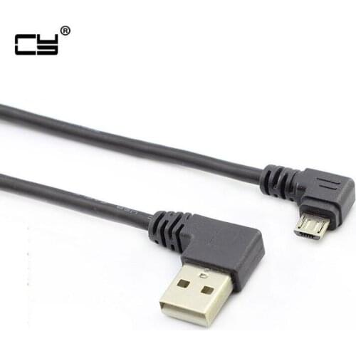 Male right angled USB2.0 turn to left micro USB 90 degree left angled micro USB turn to USB connector short cable 25cm