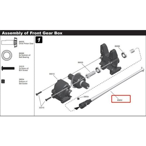 Original OFNA/HOBAO RACING 89852 Center Drive Shaft Set FOR HYPER 1/8 8SC ELECTRIC SHORT COURSE