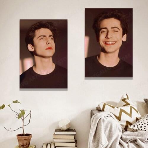 American Actor Aidan Gallagher Poster, Handsome Boy Portrait Painting, Youth Boy Smile Wall Decor, Gallagher Fans Collect Prints