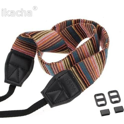 Vintage Style Stripes Neck Camera Straps Shoulder Belt Grip For DSLR For Nikon Canon Sony Pentax