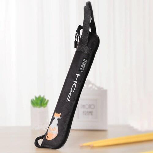 Portable Drum Stick Bag 600D Drumsticks Package Storage Case Pouch Black Drumstick Bag Percussion Instruments Parts Accessories