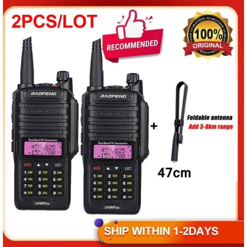 100% Original baofeng uv9r plus dual band radio waterproof IP67 walkie talkie radios communications amateur marin radio ham