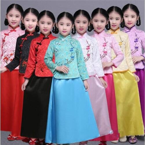 8 Color Chinese Traditional Costume Tang Outfit Ancient Dance Costume Children Chinese Hanfu Costume for Stage Performance