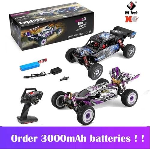 WLtoys New 2.4G Racing RC Car 60 Km/h Metal Chassis 4wd Road Drift Electric RC Cars Remote Control Toys For Adults Kids 124019