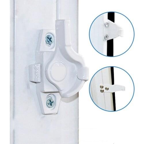 4pcs Aluminium Alloy Window Lock Sliding Security Anti-theft Left Right Door Window Buckle Latch Furniture Hardware Accessories