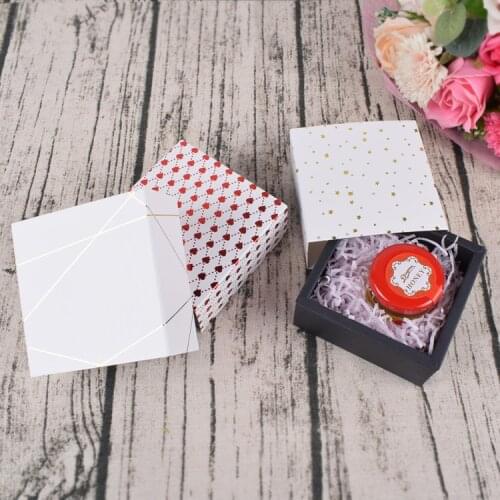 10 Pcs Paper Drawer Box Dots Lips Pattern Small Gift Box Favor Candy Gift Box Wedding Party Chocolate Soap Packaging Cardboard