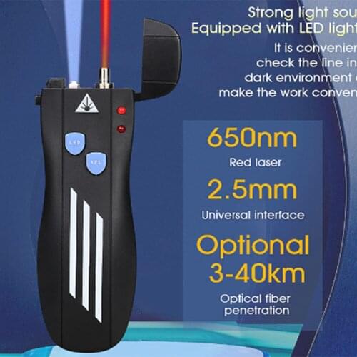 1mW/10/20/30mW/ 50mW Red Laser Light Fiber Optic Cable Tester Visual Fault Locator Checker Grandway SC/FC/ST Free Shipping