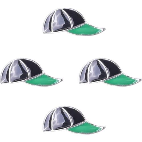F224 DIY Alloy Enamel Peaked Baseball Cap Floating Charms For Glass 6*11mm Living Memory Locket