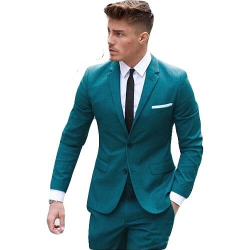 2020 New Arrival Classy Gray Custom Made Mens Suit Two Pieces Wedding Tuxedos Slim Fit Groom Business Suits (Jacket+Pants)