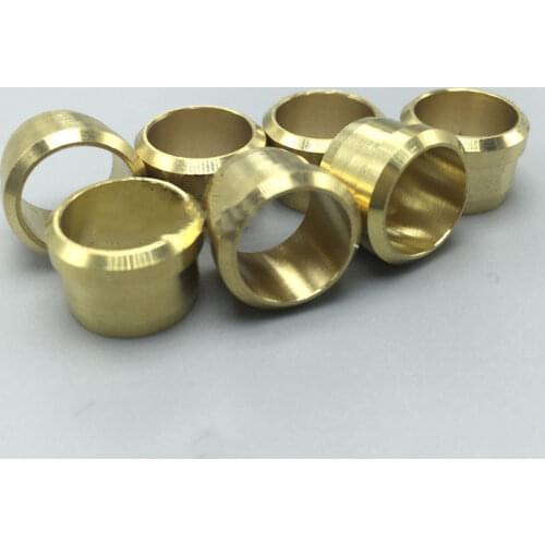 5PCS 6mm 8mm 10mm 12mm 14mm 16mm Brass Ferrule Compression Sleeve Seal Ring Fit Tube Pipe Fitting For Lubrication System