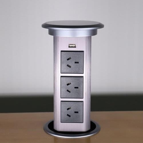 Automatic Lift Smart Plug Desktop Socket with USB Outlet