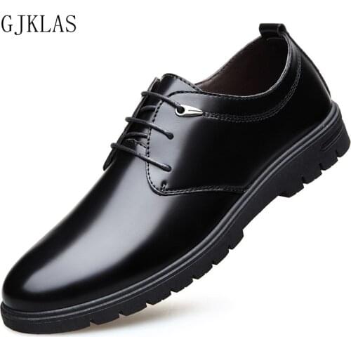 Business Leather Shoes Wedding Dress Formal Shoes for Men Office Lace Up Brown Black Leather Shoes Cheap Non-slip Mens Footwear