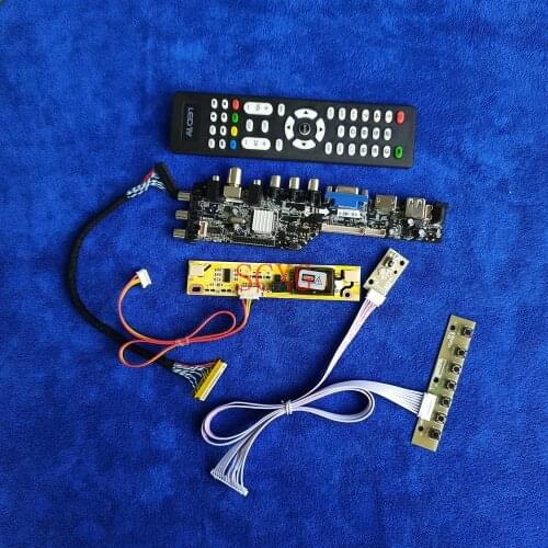 DVB Digital LVDS 30-Pin 2-CCFL Fit CLAA185WA02/CLAA185WA03/CLAA185WA05 Controller Board 1366*768 KIT HDMI-compatible VGA AV USB