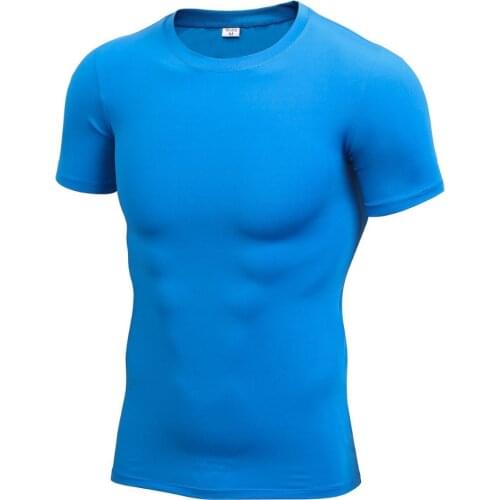 Summer Men Compression Basketball Running T Shirts Short Sleeve Sports Tight Tops Quick Drying Fitness GYM Base Layer Tops