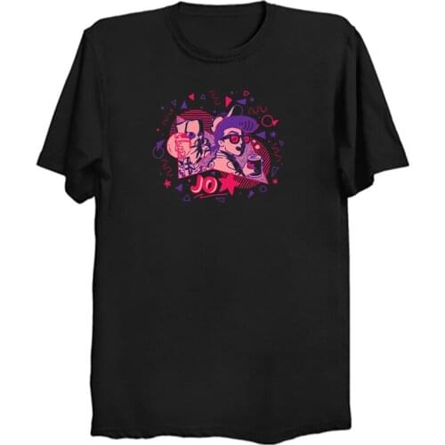 Japanese Anime Jojo Bizarre Adventure T Shirt Men Summer Tops Funny Cartoon T-shirt Streetwear Fashion Unisex Graphic Tees Male