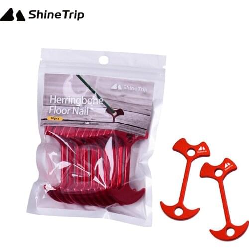 Mountain fun outdoor camping canopy tent pallet aluminum alloy lengthened fish bone nail tent accessories combination 10 packs