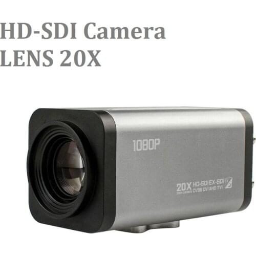 CCTV SONY CMOS Sensor 1080P 2.0MP HD SDI Camera Auto 20X Zoom Focus Lens BOX SDI Camera