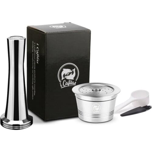 Coffee Capsule Practical Stainless Steel Coffee Tamper Reusable Coffee Filter Capsule Durable Coffee Powder Hammer