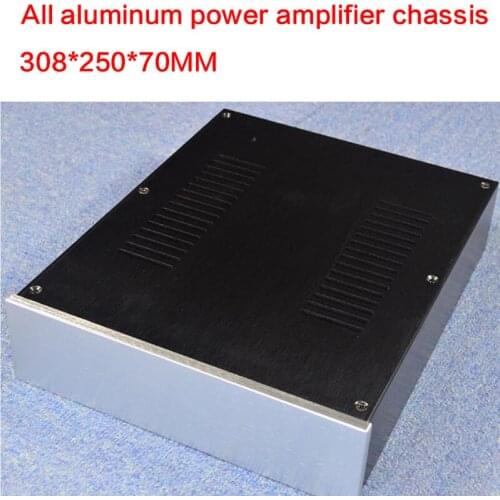 308*250*70MM All-aluminum Amplifier Chassis WA137 Preamp Case Power Shell Amplifier Audio Enclosure with Cooling Holes DIY