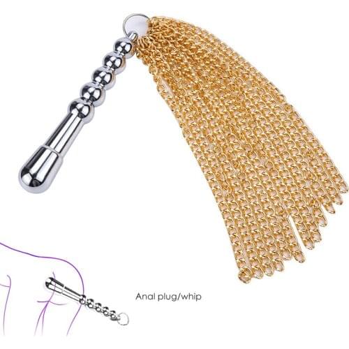 Metal Chain Whip Bdsm Anal Beads Flogger Spanking Paddle Bondage Slave Adult Games For Couples Fetish Sex Toys For Women Men