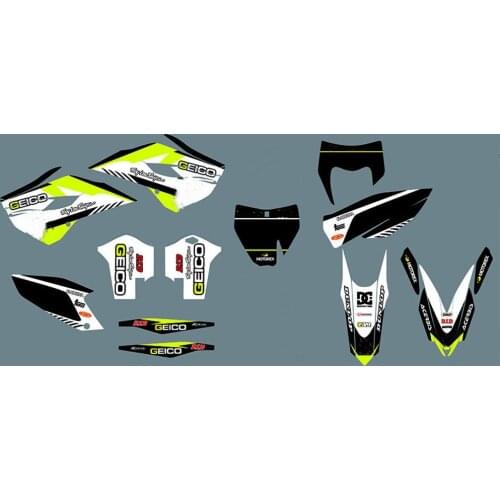 Full set of Stickers Graphics Background Decals For Husqvarna TC FC 2014 2015 150 250 300-450 For Husqvarna TE FE 2014 2015 2016