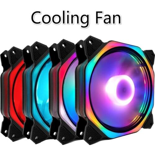 Radiator Cooler PC Case Fan Cooling LED For 120MM Fan Cooling Fan 3pin Quietly Easy Install Cooler Cooling Computer Fan