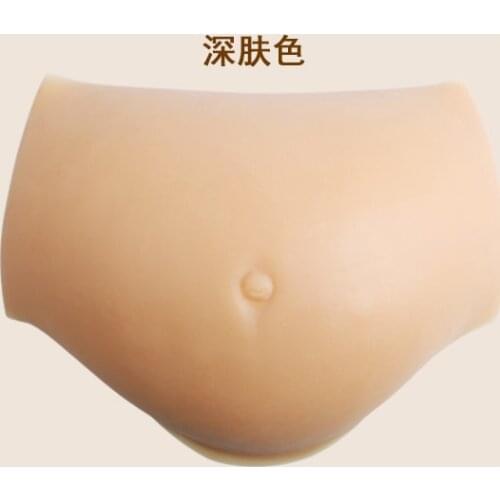 Silicone 4~5 months beige white belly 1500g pregnant woman Fake seamless top belly Silicone False belly for False pregnancy