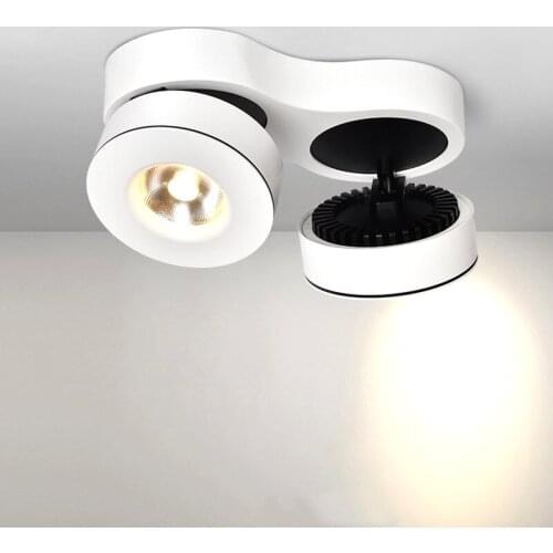 Lâmpada led de teto cob ajustável,lâmpada de teto super brilhante de alta qualidade2x10W 2x15W flash iluminação interna