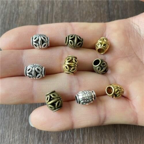 JunKang 15pcs 9*11 3 colors popular traditional oval spacer beads DIY handmade connecting pieces wholesale jewelry