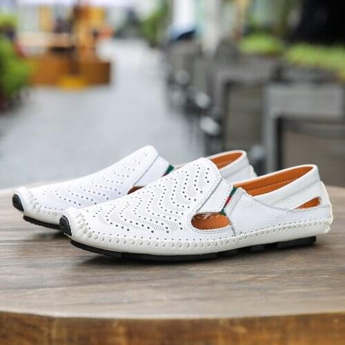 V for sandals-men fashion shoe size man herren male verano ritable transpirables classic sport homme cuir leather beach sandals