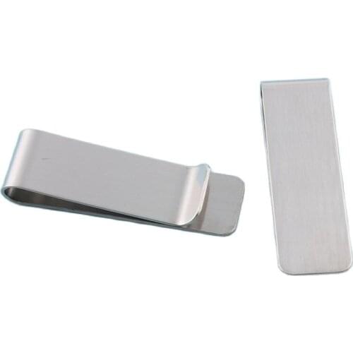 Stainless Steel Money Clips Cash Clamp Holder Silver Wallet Clips DIY clip Metal Money Clip Fashion Simple for Clip Wallet